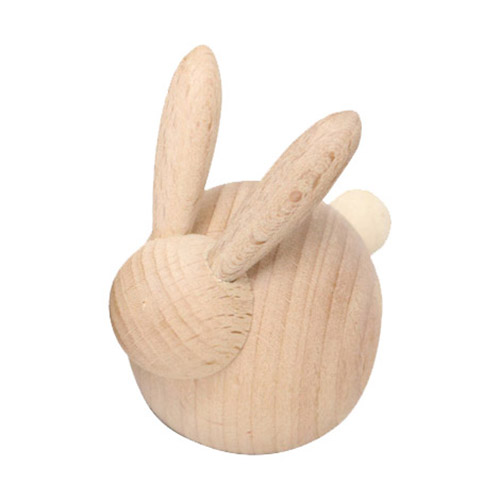 Stockholm Wooden Lying Bunny 7cm